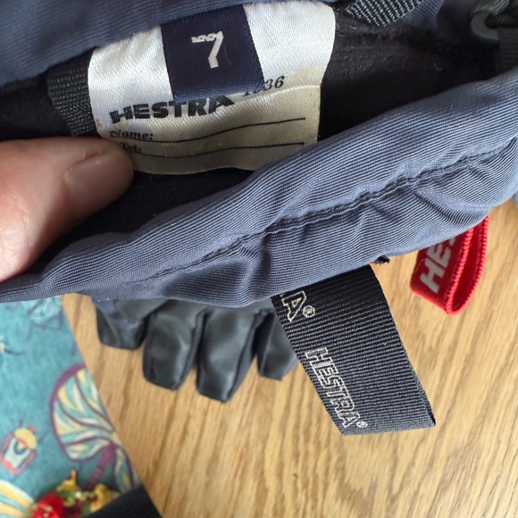 Hestra Gauntlet Kids Ski Gloves 7 Large (Age 12-13 yrs) Navy Blue - Picture 5 of 10